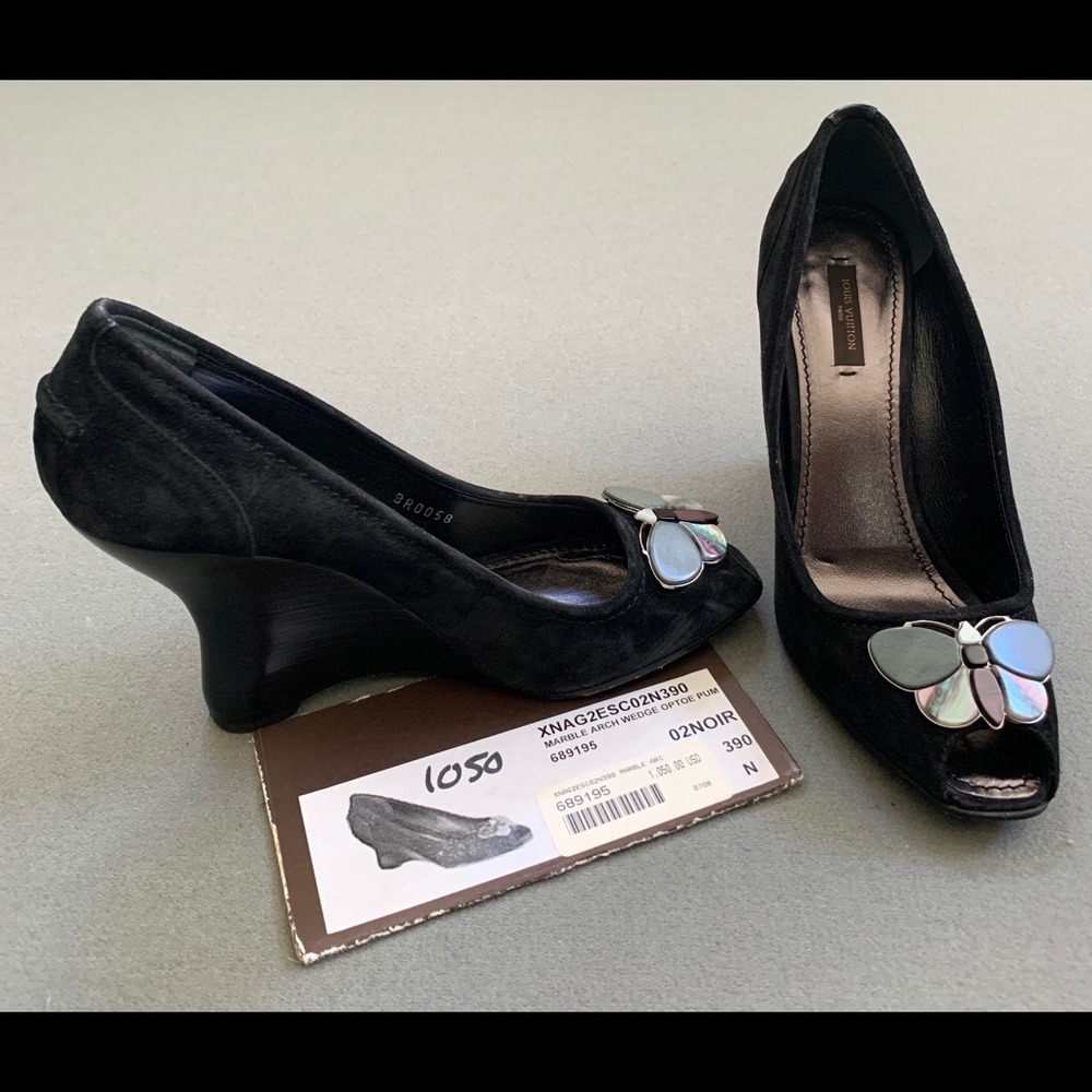 Vintage Louis Vuitton butterfly wedges- pre loved